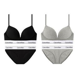[Calvin Klein]CK 여성 모던 코튼 AF 플런지 푸쉬업 브라+팬티 세트 QF7623+F3787 2종 택1_P377648504