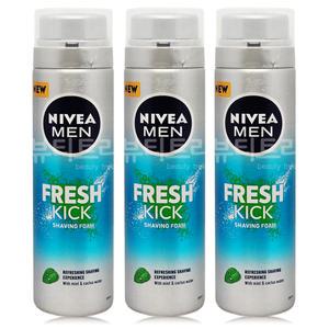 니베아 맨 프레시 킥 쉐이빙 폼 200ml x 3개