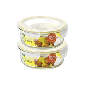 글라스락 클래식 옐로우에디션 원형 720ml 2조, 1개