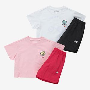[롯데백화점]뉴발란스 여아 KIDS RIDER_크롭 반팔셋업 NK9YF2605G