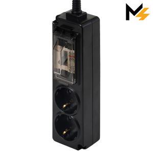 몬스터탭 4000W 고용량 국산 멀티탭 / 블랙 과부하차단 2구 5m
