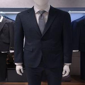 [트루젠]남성 봄여름 데님라이크 네이비 기본핏 남자 비지니스 캐주얼 정장