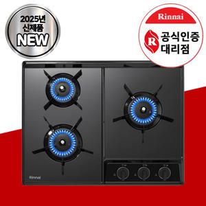 린나이 가스레인지 3구 더 빌트인 블랙 매립형 가스쿡탑 CPBC611DJ 25년 신제품