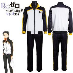 Anime Re: Zero Kara Hajimeru Isekai Seikatsu 나츠키 스바루 의상 코스프레 까마귀 세트 할로윈 파티 스