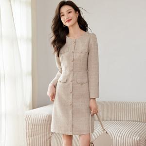 [핑크엘리제]격식 하객룩 허리 슬림 미디 원피스 샤로아원피스