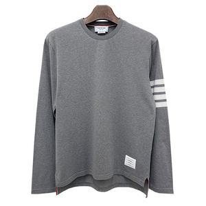 [더팩토리](당일) 25SS 톰브라운 사선 완장 4바 긴팔티 / 라이트 그레이 (MJS169G 07862 055)