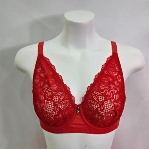 [비비안]자가드 레이스 홑겹 브래지어 BR6820-RED