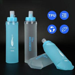 소프트 플라스크 대용량 접이식 물병 수화 팩 TPU 300ml 스포츠 물가방 사이클링