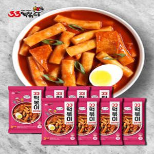 [33떡볶이] 오리지널 국물떡볶이 (3인분 566g) 8팩