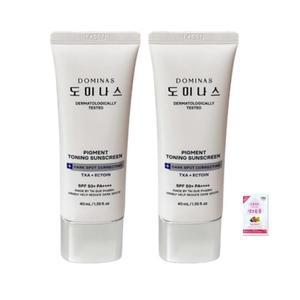 [도미나스] 트라넥삼산 피그먼트 토닝 선크림 이엑스 선스크린 40ml 2개 NEW 2025년 + 폼클렌징