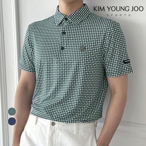 김영주스포츠 남성 냉감 반팔티셔츠 골프 스포츠 아웃도어 스판 여름티셔츠 KRMT1078