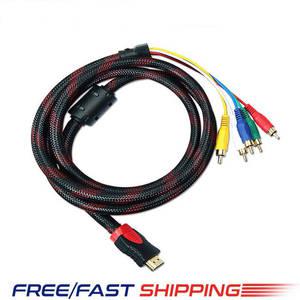 HDMITORGB 1080P HDMI~5RCA 오디오 비디오 컨버터 AV 어댑터 구성 요소 5-RCA RGB 케이블 15M 59인치