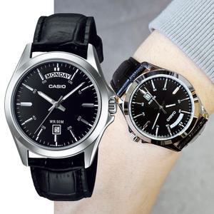 정식AS 카시오 MTP-1370L-1AVDF 데이데이트 아날로그 가죽 시계