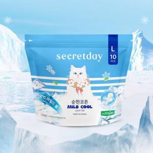 시크릿데이 순한코튼 슬림핏 순한 쿨링 생리대 대형 10P