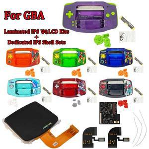 호환품 GBA IPS V3 V4 용 사전 라미네이트 포인트 투 LCD 스크린 OSD 메뉴 기능  호환 어드밴스용 하우징