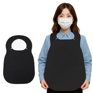100매_고급형 일회용 앞치마 화이트 부직포 칼라 위생 앞치마 업소용 식당 손님용 방수 1회용 블랙 검정