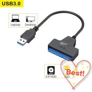 100% 호환 SATA-USB 3.0 C타입 케이블 2.5 인치 외장 HDD SSD 하드 드라이브 SATA 3 22 핀 데이터 전송 어
