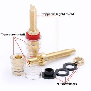 1쌍 황동 바인딩 포스트 HIFI 터미널 커넥터 19MM 스피커 앰프 오디오 플러그 매치 4mm 바나나