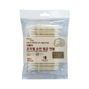 네클라 포피엘 일회용 개별포장면봉 100개입