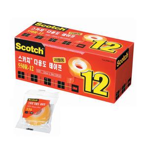 3M 스카치테이프 리필 550R 12mmX30M 12입1갑