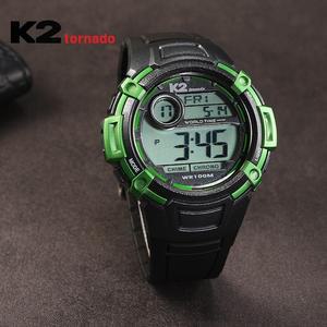 [K2 tornado] 월드타임 학생 방수 전자 남자 군인시계 K2-024-GR