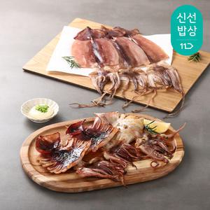 [품질보장] 쫄깃 부드러운 반건조 오징어 10미 (800-900g 내외)