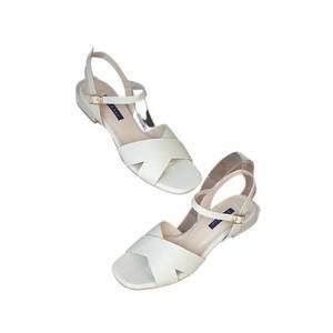 [세라] (2color) 마리오 여성 데일리 양가죽 X라인 스트랩 샌들 (3cm) A22S005