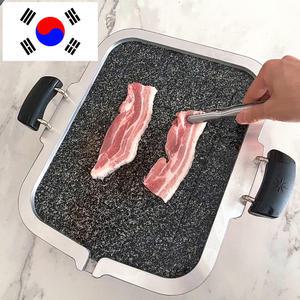 [편리하우스] 사각 구이용돌판 삼겹살 불판 가정용 업소용 돌판 자연석 돌불판 불고기 구이팬 돌구이팬