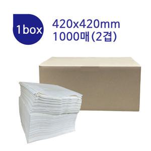 병원용 위생베개커버 일회용품 청결베개 시트 420x420 1000매(2겹) 한박스
