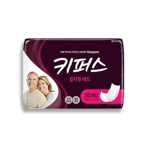 키퍼스 일자형 패드 120매 30매X4팩 성인용 환자용 속기저귀