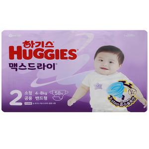 하기스 2024 맥스드라이밴드 2단계 소형 58매x1팩/공용