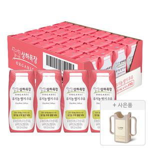 상하목장 유기농 딸기우유, 125ml, 24개 + 증정(상하목장 팩홀더, 125ml , 1개)