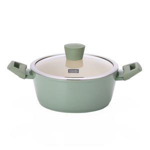 키친플라워 그린애플 인덕션 양수냄비 22cm, 1개