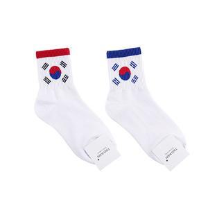 [삭스랩]여자중목 패션 고급면 양말 태극기스포츠 2종 10켤레 묶음세트