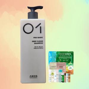아모스 딥클린 샴푸 1000g NEW + 랜덤1 두피청정 단백질샴푸