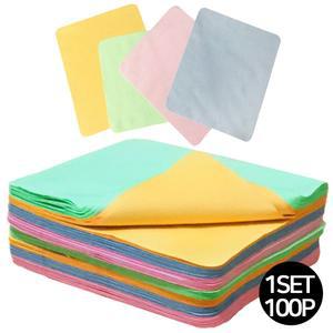 스웨이드 융 원단 안경닦이 100장 17.5x14.5cm 안경닦이천 안경수건 안경클리너 극세사안경닦이