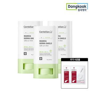 [인텐시브 마스크팩 2매] 마데카 더마쉴드 세이프 선스틱 18g 3개(SPF50+ PA++++ 2