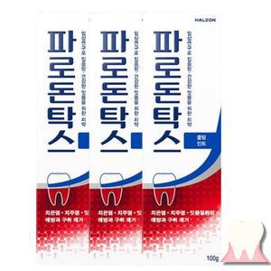 [부광약품] 파로돈탁스 쿨링민트 치약 잇몸치약 불소 100G 3개 코스트코