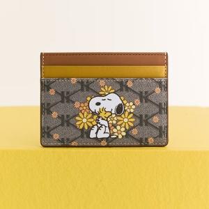 [헤지스][PEANUTS X HAZZYS] 브라운 가죽 스누피 카드슬롯 HIHO5E301W2_s
