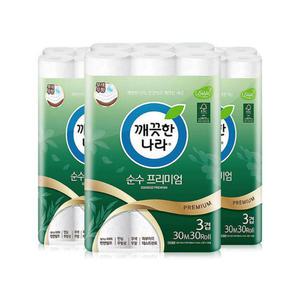 깨끗한나라 순수 프리미엄 더 퍼스트 30m 3팩