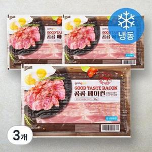 곰곰 삼겹 베이컨(냉동) 1kg, 3개 one option