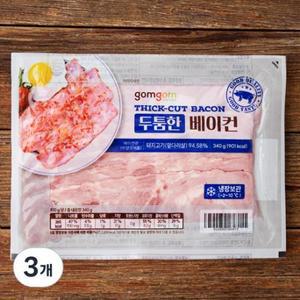 곰곰 두툼한 베이컨, 340g, 3개 one option