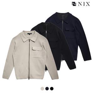 [NIX]남) 밀라노 조직 카라 집업 가디건(FNQRCGK101P)