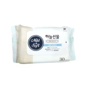 하늘선물 물티슈 30매 고급소형물휴지 국산미니아기물
