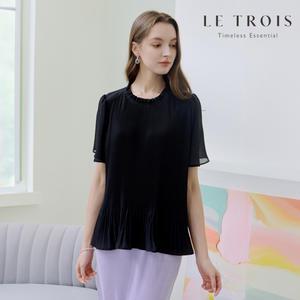 [LE TROIS]르투아 플리츠 블라우스