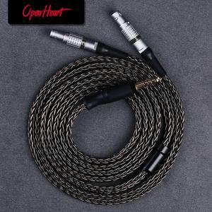 OPENHEART 16 코어 헤드폰 케이블 Focal Utopia 4.4mm 2.5mm XLR 2m 3m 업그레이드 밸런스드 실버 도금