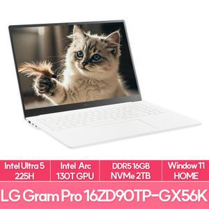 LG전자 그램 프로16 16ZD90TP-GX56K 인텔 울트라5 램16G NVMe2TB교체 WIN11 사무용 노트북 추천 EU