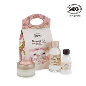 [사봉] 웰컴 키트 그린로즈  (샤워오일 바디스크럽 실키바디밀크)