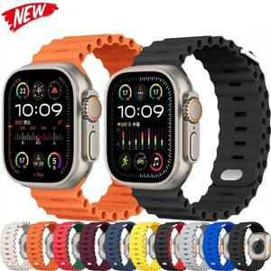 애플 워치용 오션 스트랩, 울트라 2 밴드, 49mm, 실리콘 팔찌, SE,