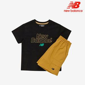 [뉴발란스]뉴발란스 키즈 에센셜 우븐 반팔 셋업 NK9YE1105U-19 반팔티